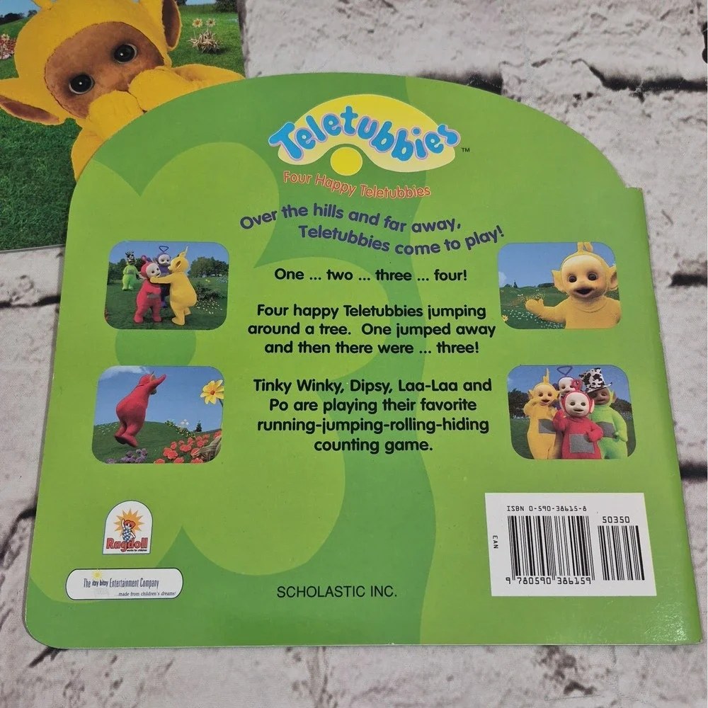 Four Happy Teletubbies by Inc. Staff Scholastic 1998, Paperback Lot Of 4